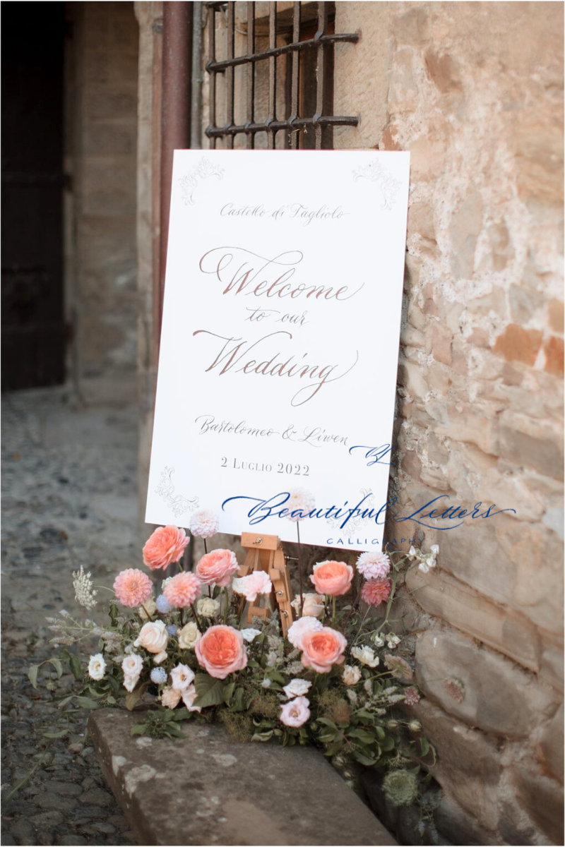 Beautiful Letters Seating Chart Design Calligraphy