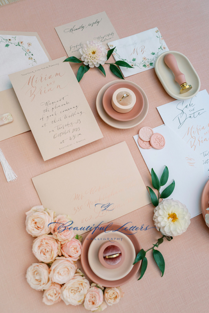 wedding suite calligraphy