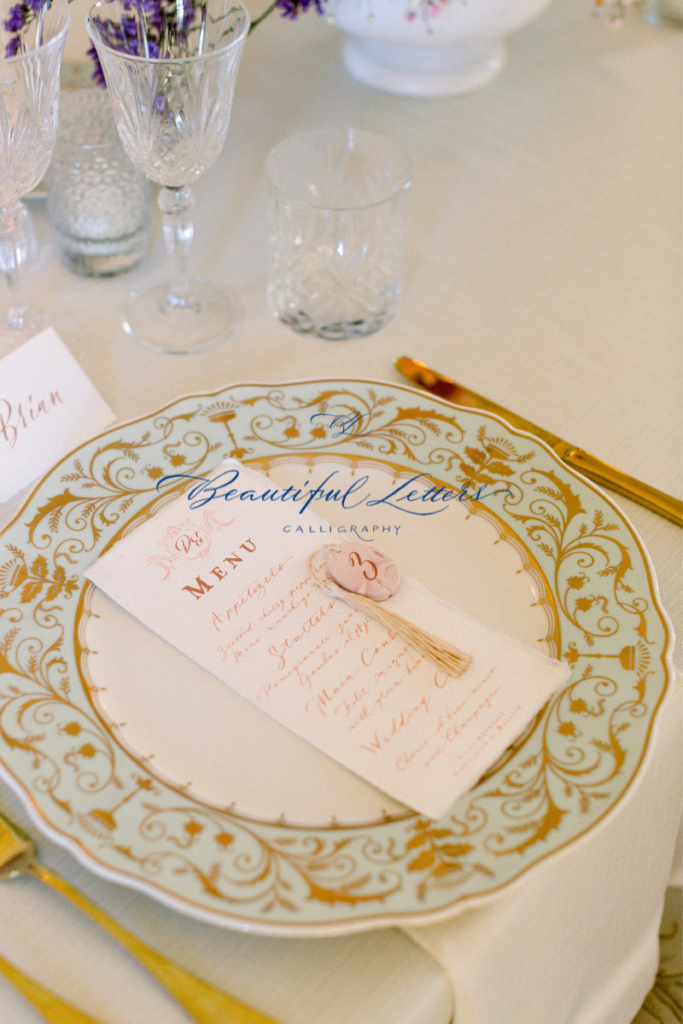 Wedding Suite calligraphy, elegant and artistic invitation